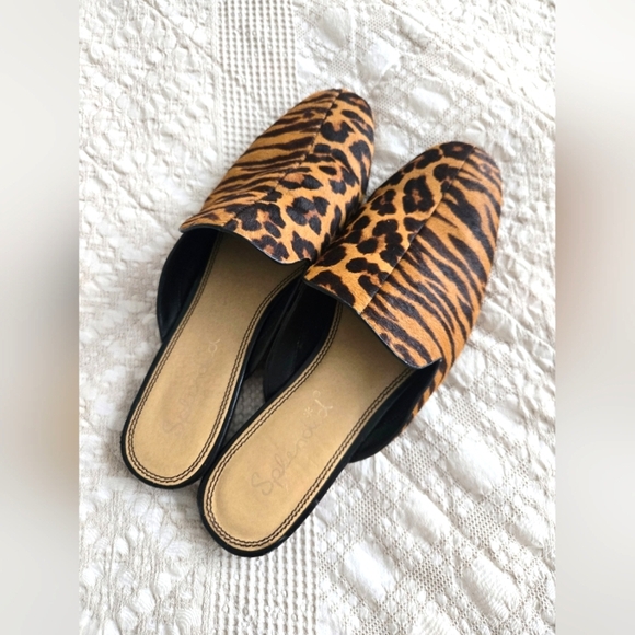 Splendid Leopard Print Women's Slip-On Mules, Real Leather | size 9 - Picture 1 of 6